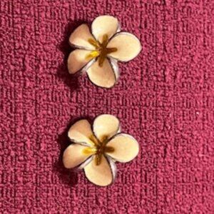 Kabana Sterling Plumeria Earrings